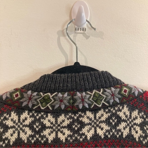 NORWOOL Sz S Setesdal 100% Wool Fair Isle  Style Ornate Design Buttons Cardigan - Picture 9 of 10